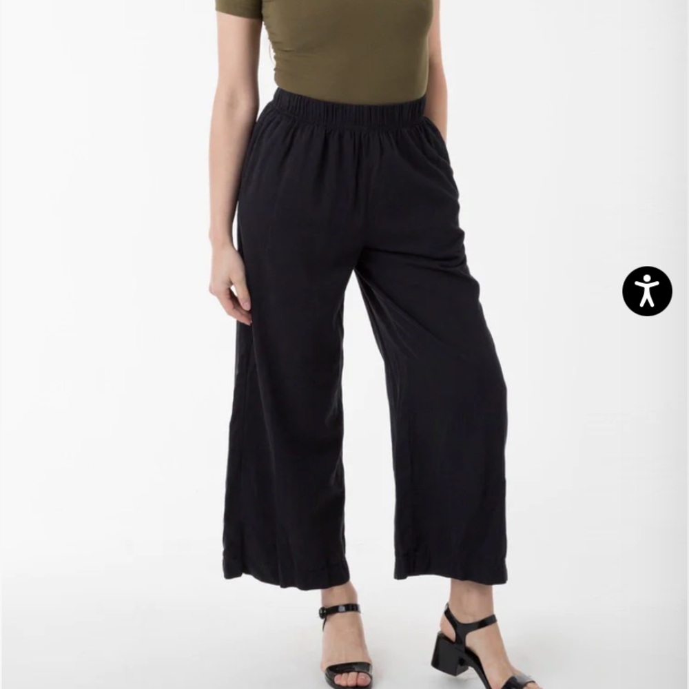 Los Angeles Apparel Cotton Twill Wide Pants